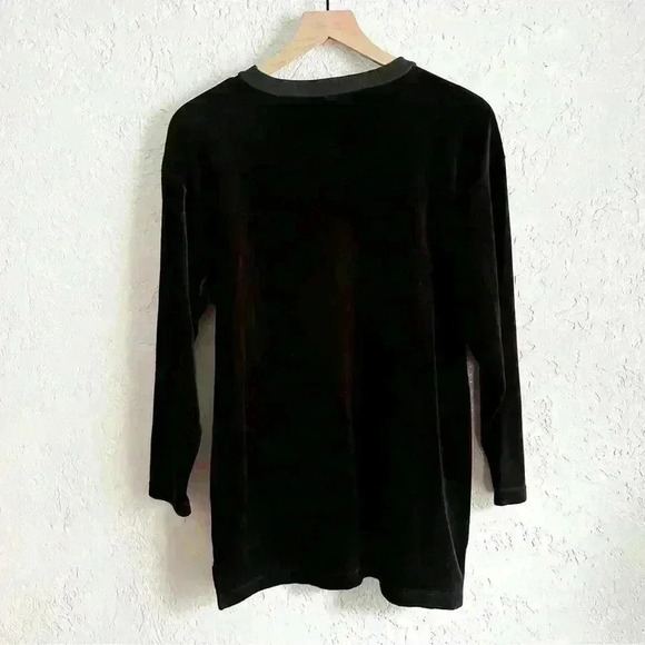 Vintage crewneck velour pullover with sequin bows size small - Picture 4 of 16